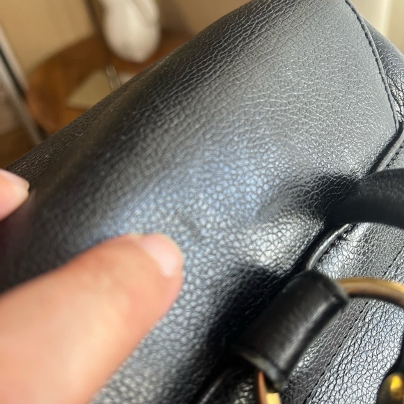 MCM VINTAGE BLACK LEATHER BACKPACK - Picture 11 of 16